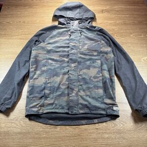 O'Neill TRVLR Series Men's Camo Hooded Jacket Medium Softshell Mesh Lined